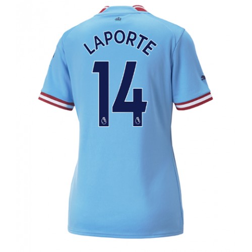 Fotbalové Dres Manchester City Aymeric Laporte #14 Dámské Domácí 2022-23 Krátký Rukáv